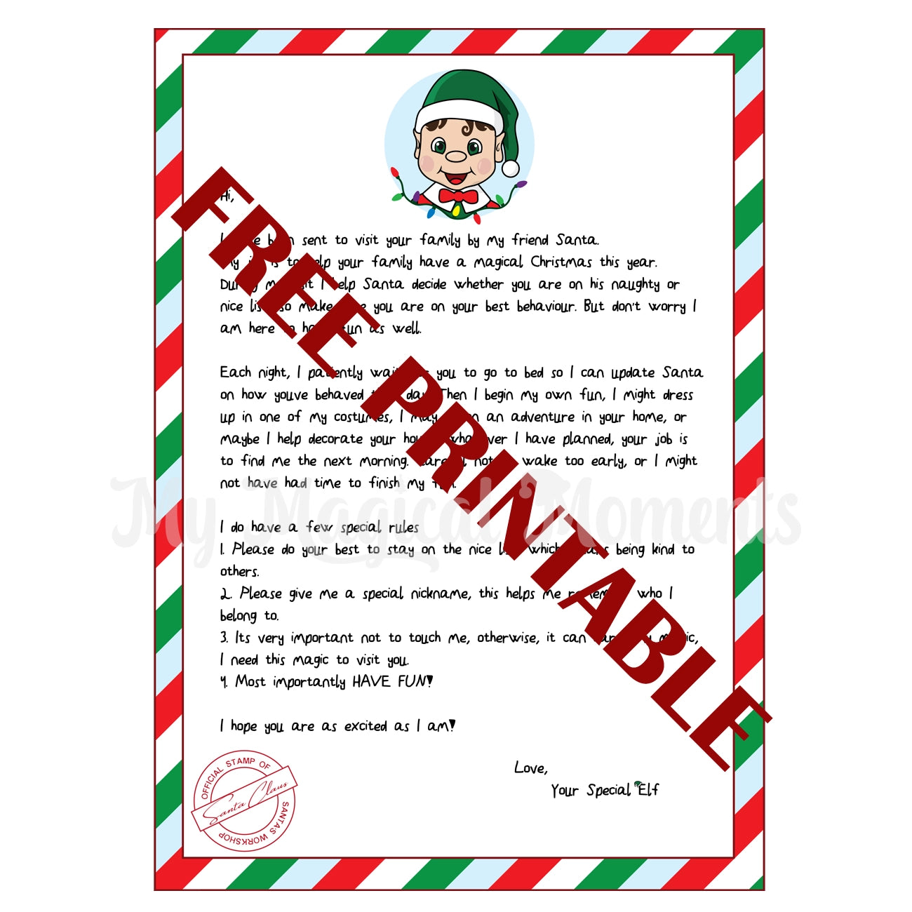 Arrival Letter - My Elf Friends® - Boy- Brown Hair - My Magical Moments