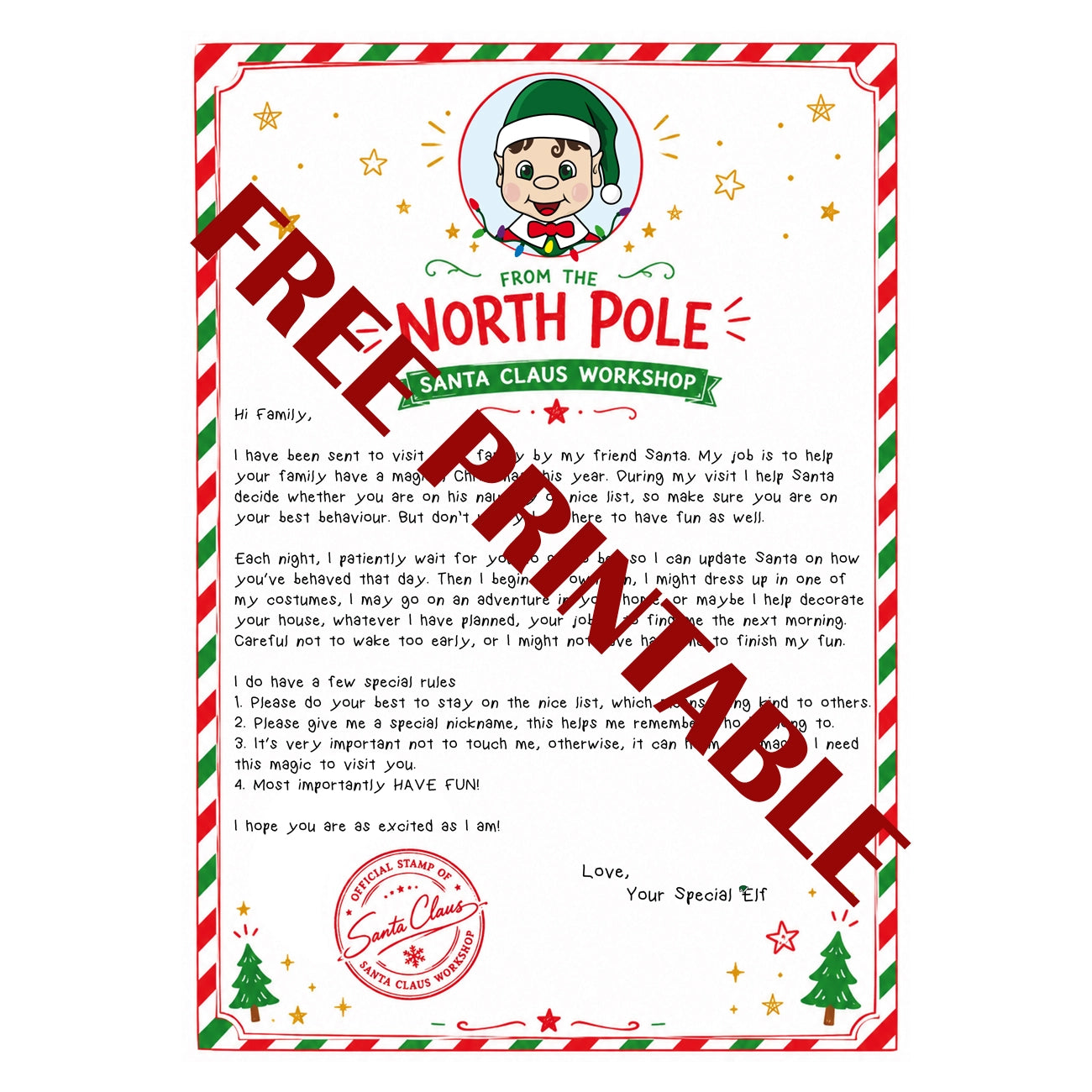 Arrival Letter - My Elf Friends® - Boy- Brown Hair - My Magical Moments