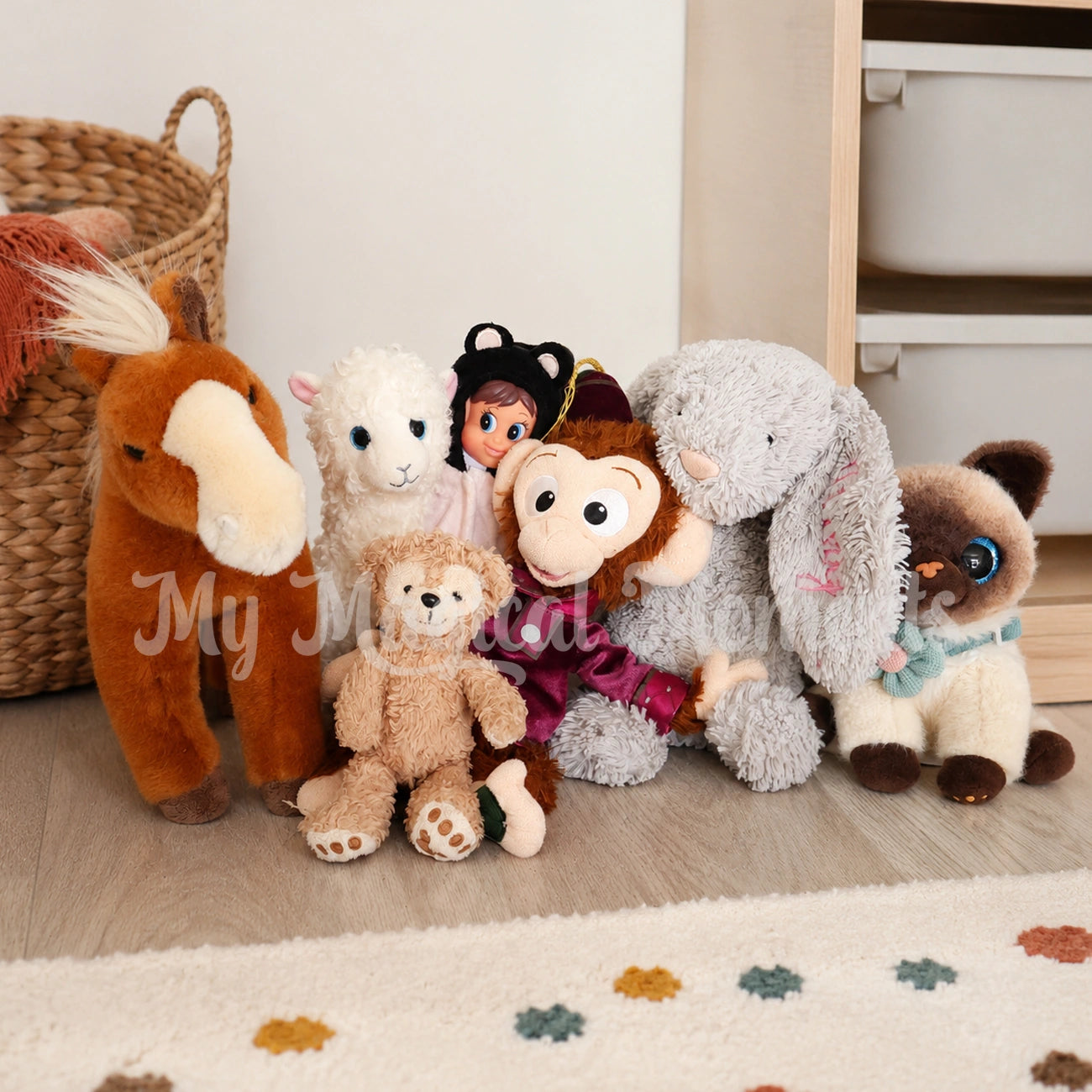 Elves behavin badly dressed as an elf hiding in toys