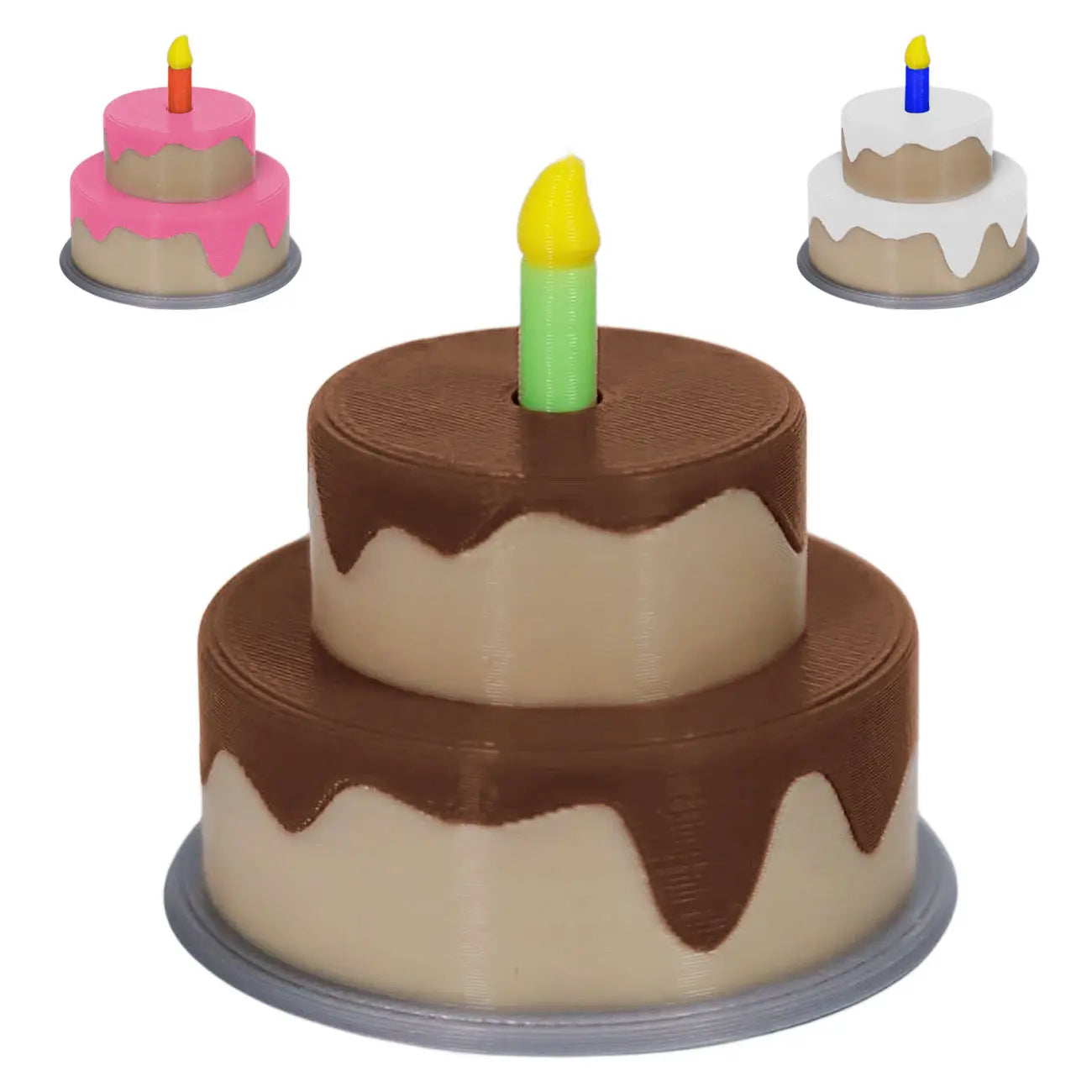 Elf sized Birthday Cake, chocolate, Vanilla And Strawberry