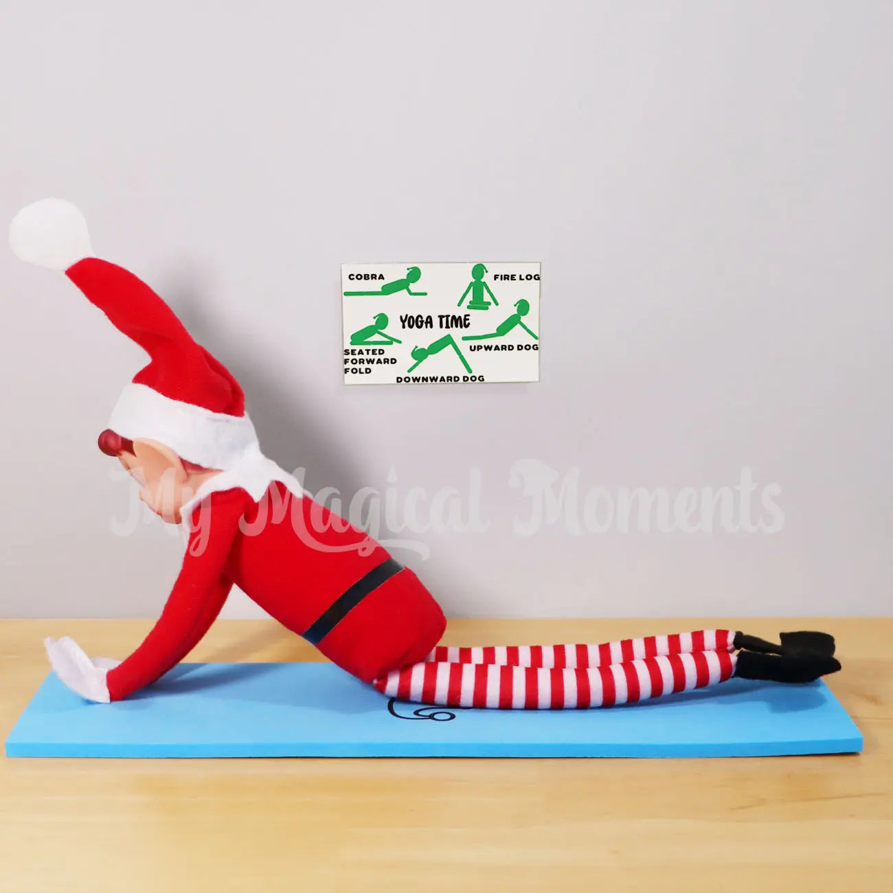 Elf doing a yoga pose