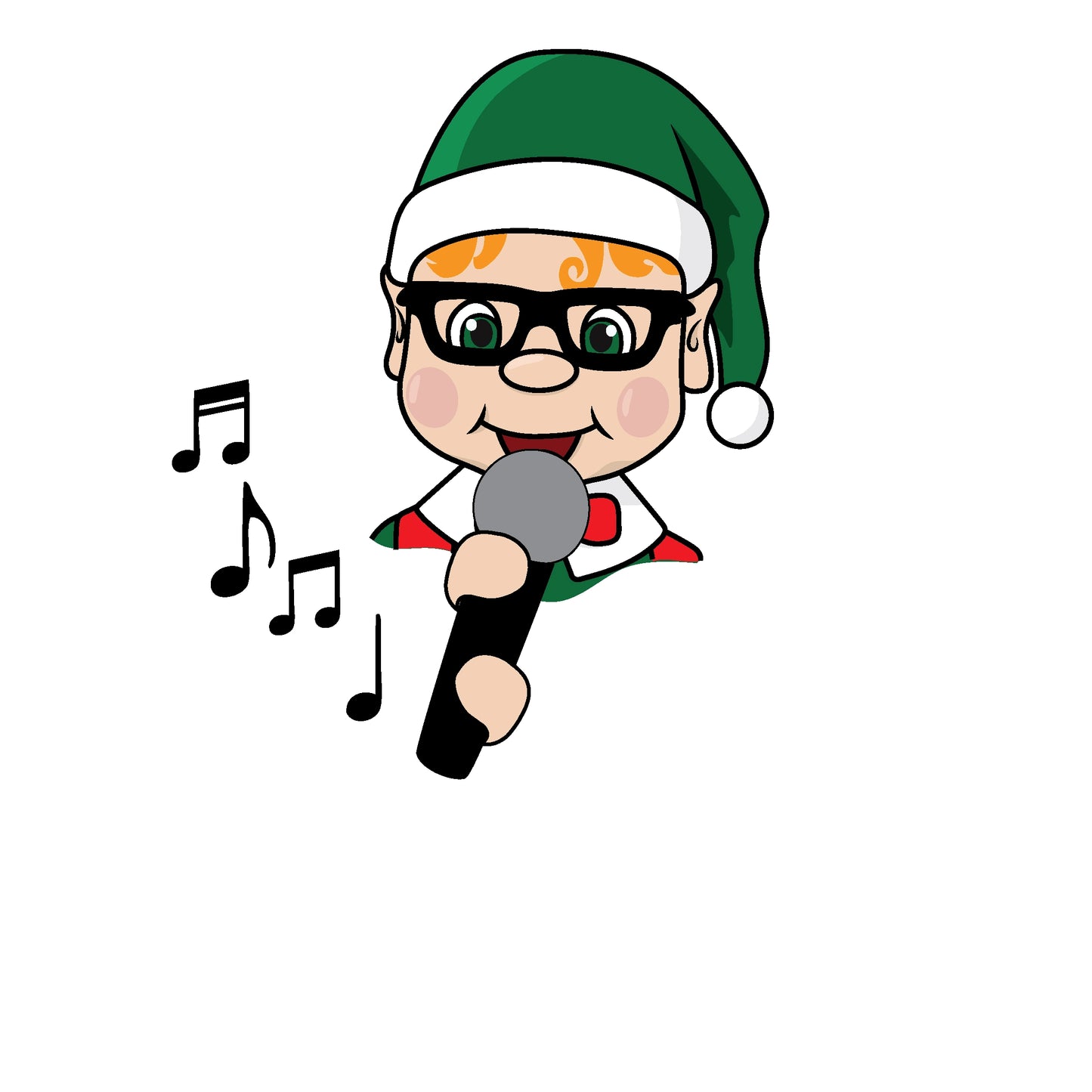 elf singing clipart