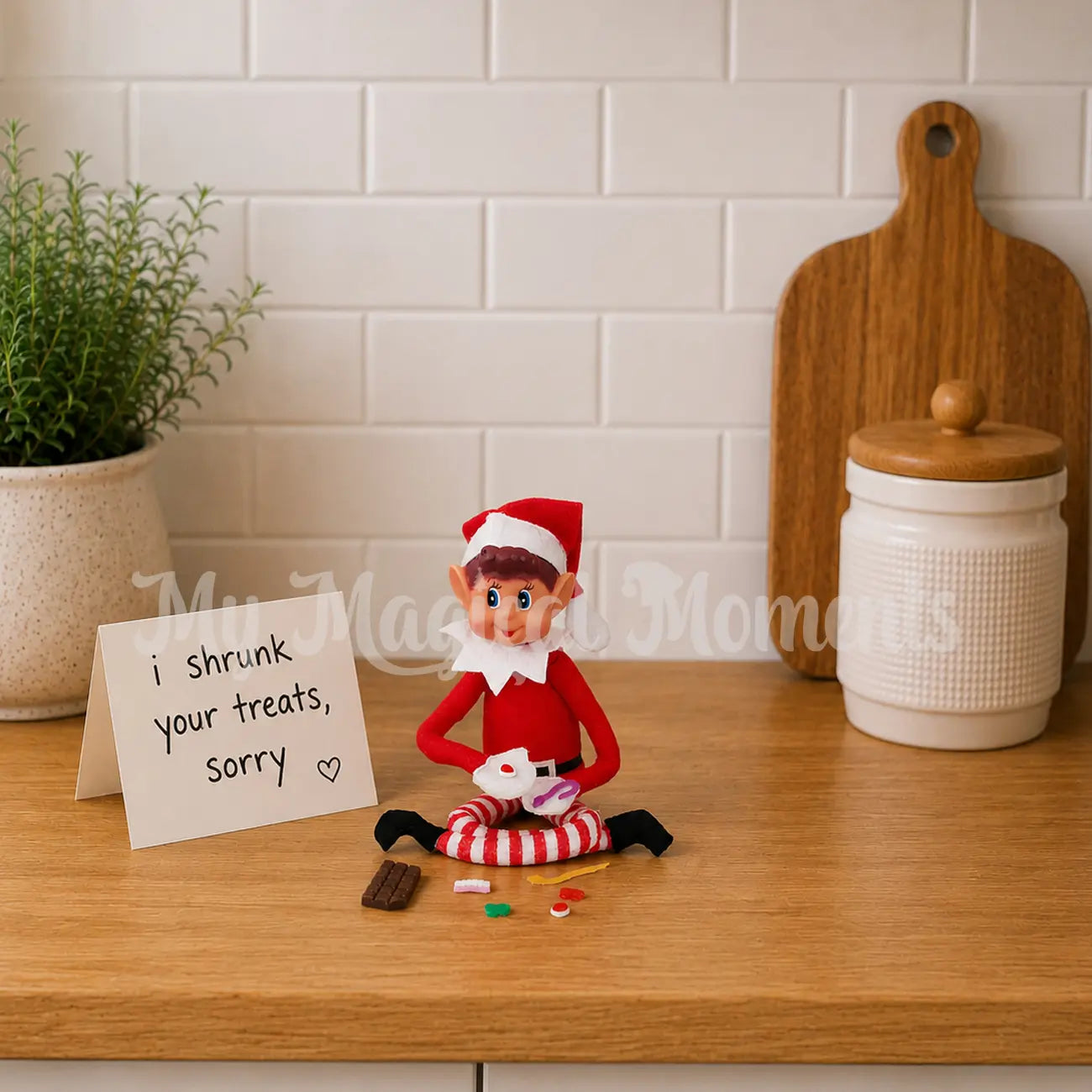 Lollies & chocolate prop in a scene with Elves behavin badly By My Magical Moments