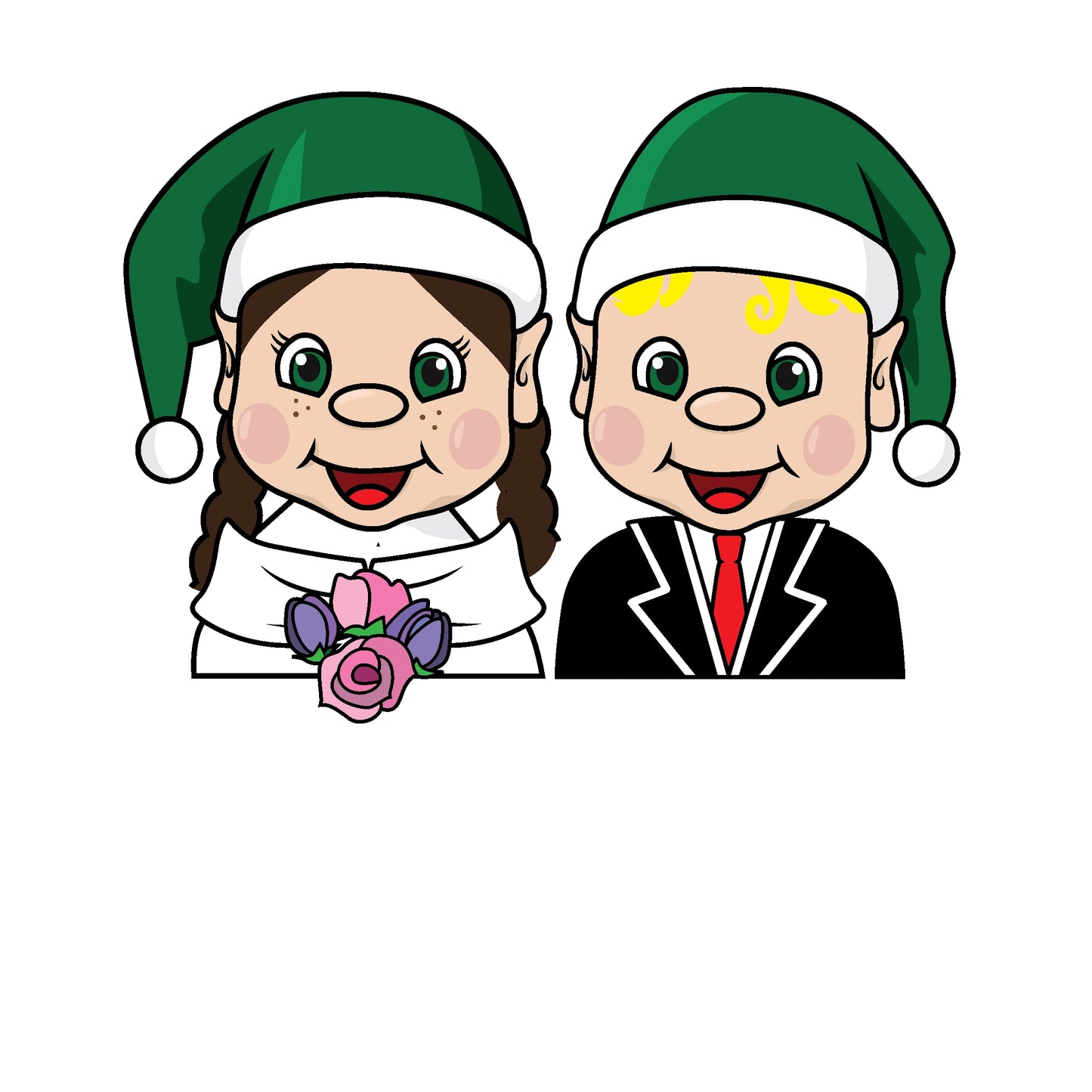 elves getting married clipart
