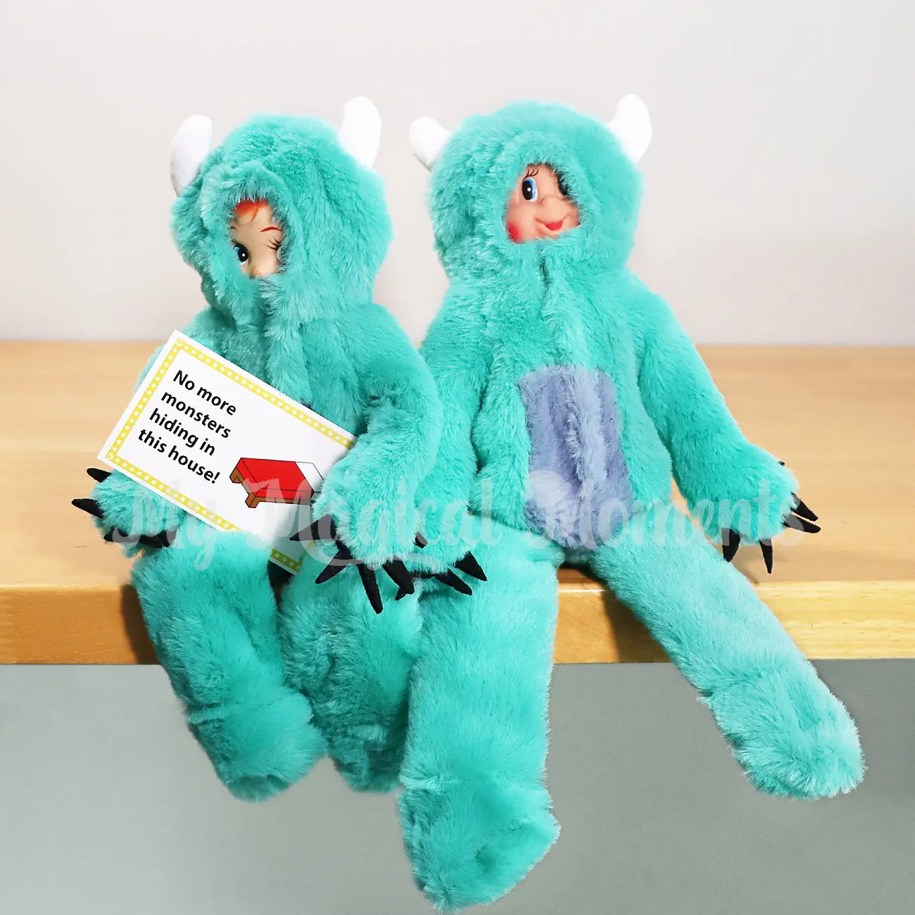 Elves Behavin Badly and Elf Shelf wearing a monsters costume like inc