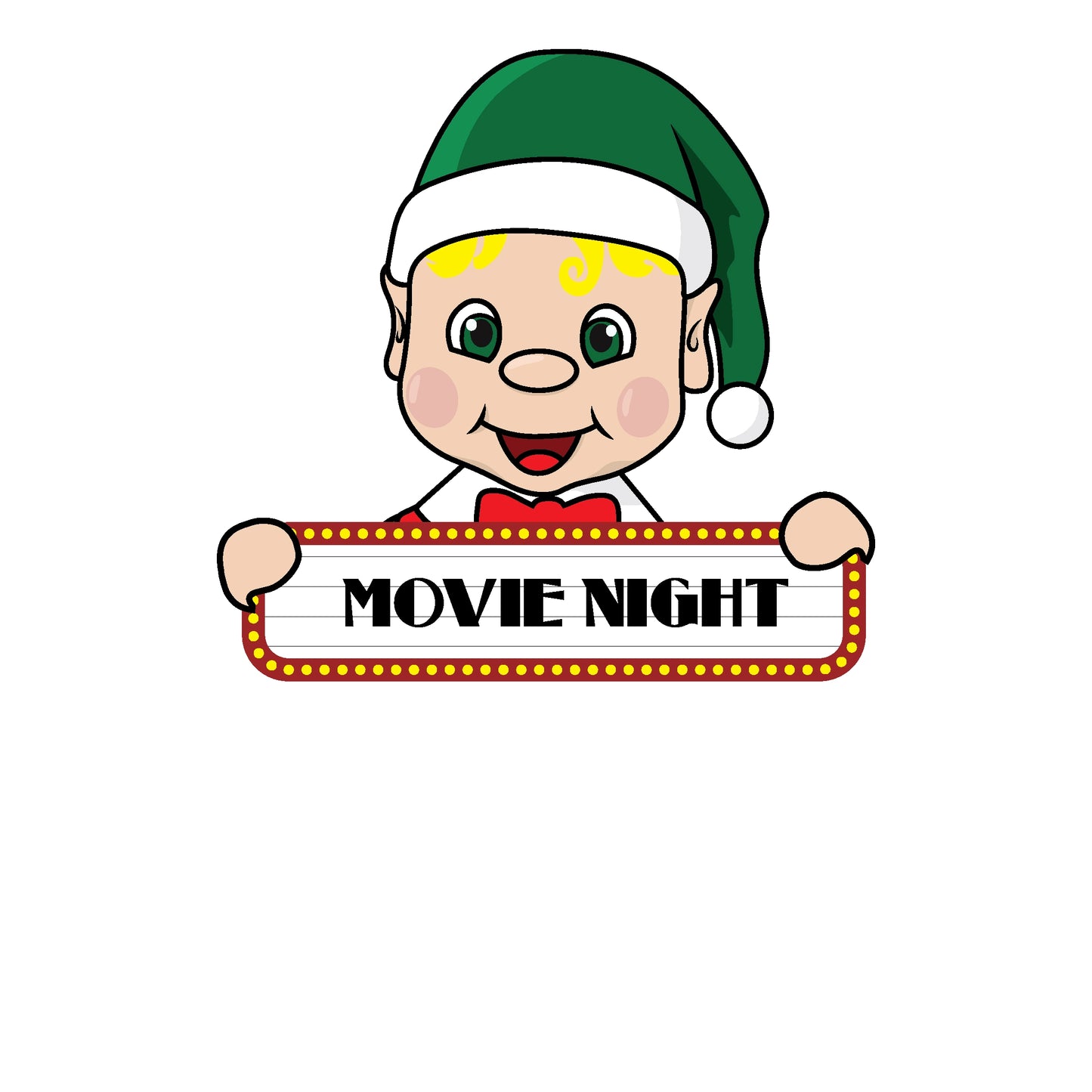 movie night elf clipart