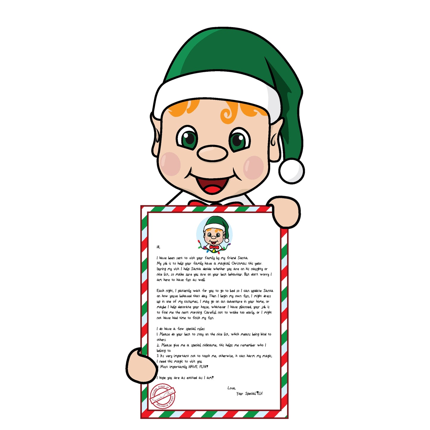 elf arrival clipart