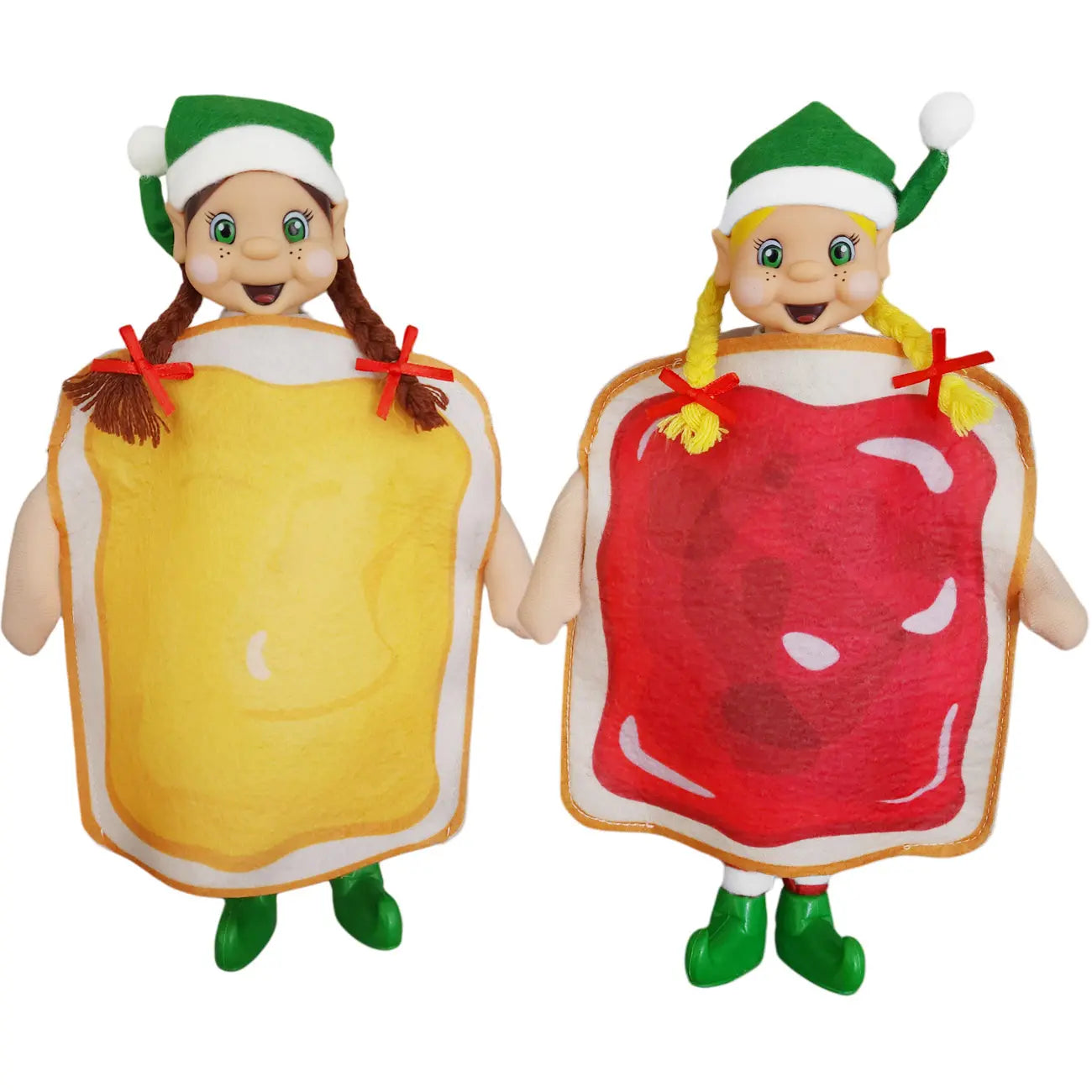 Elves dressed as Peanut Butter & Jelly