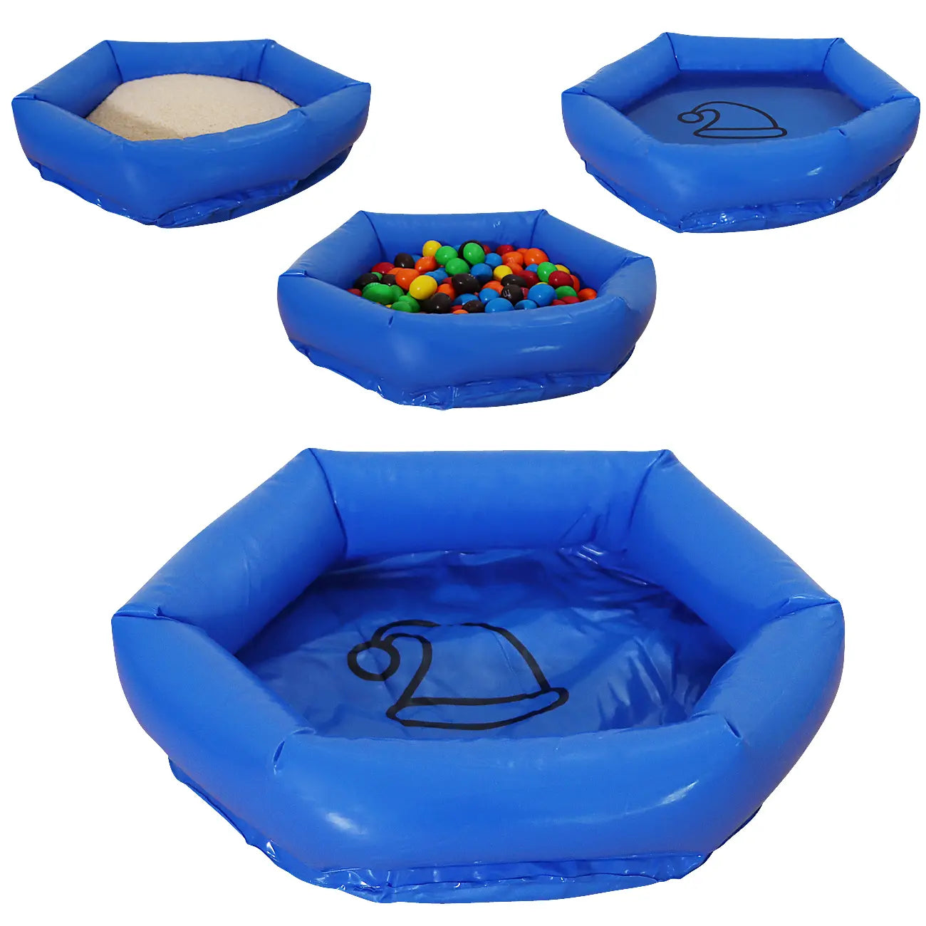 Elf sized inflatable pool, sand pit or ball pit. a universal play pit