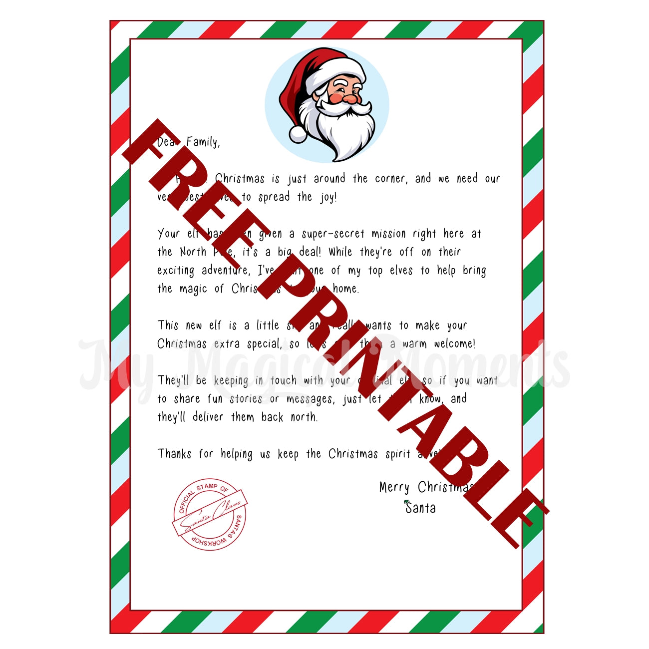 Free Promotion Elf Letter