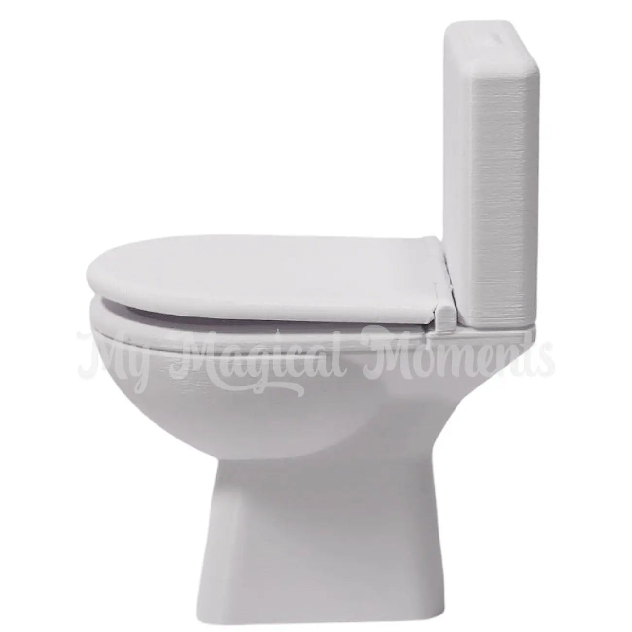 Side View of elf sized toilet prop