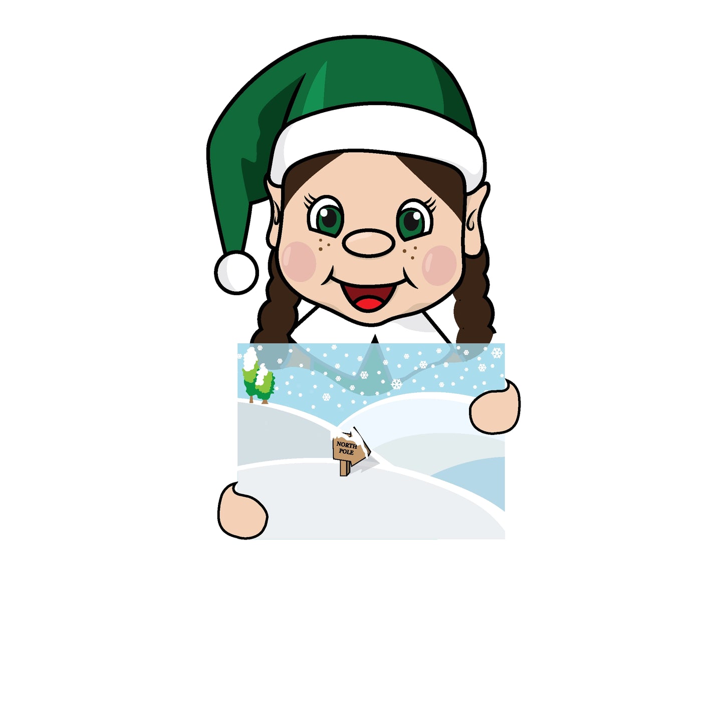 Elf snow clipart