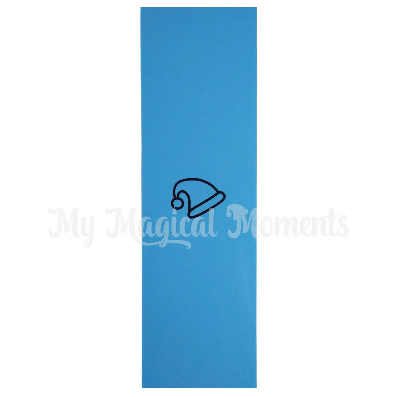 Elf Prop Blue yoga mat with a Elf Hat logo and text on a white background