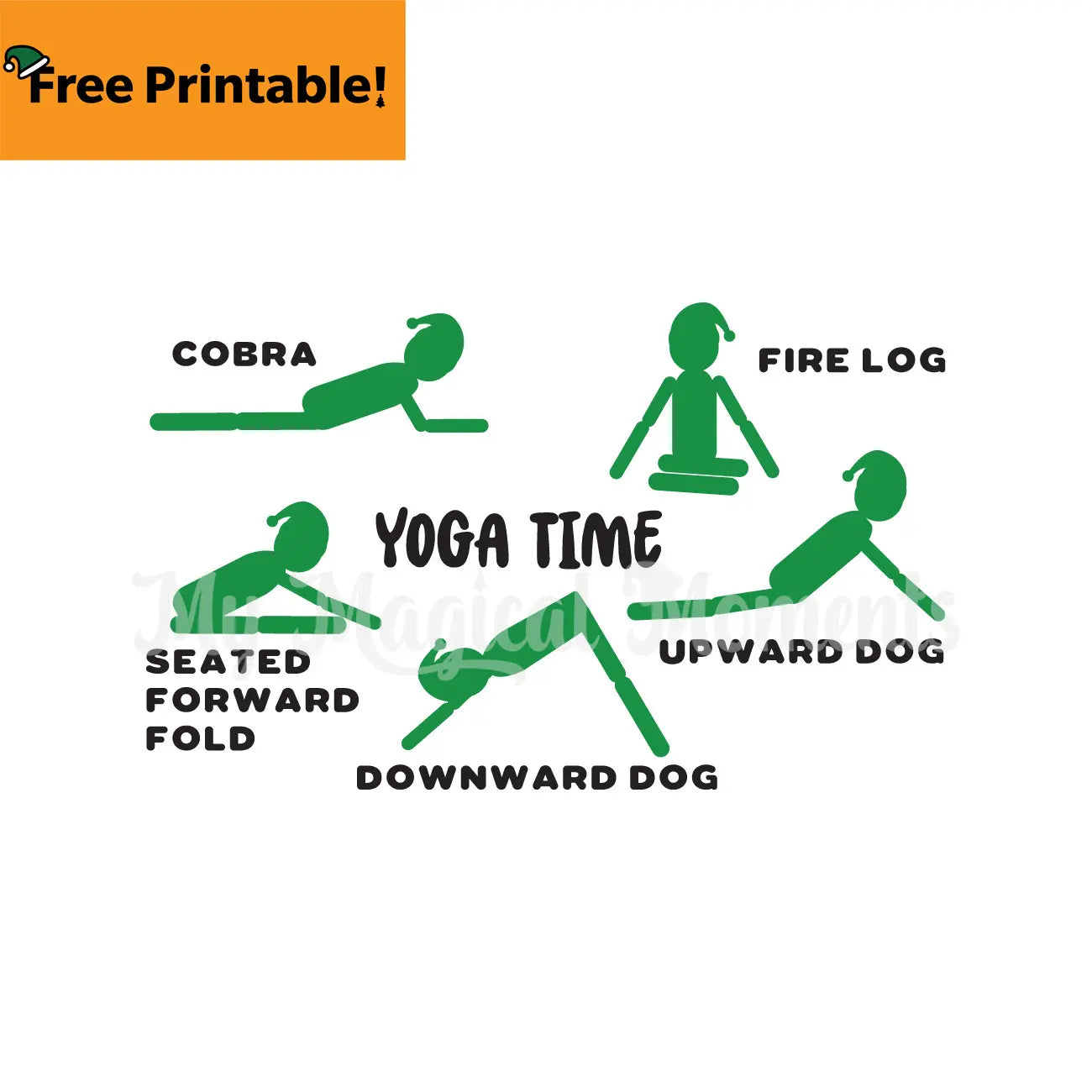 Yoga Elf Pose Printable