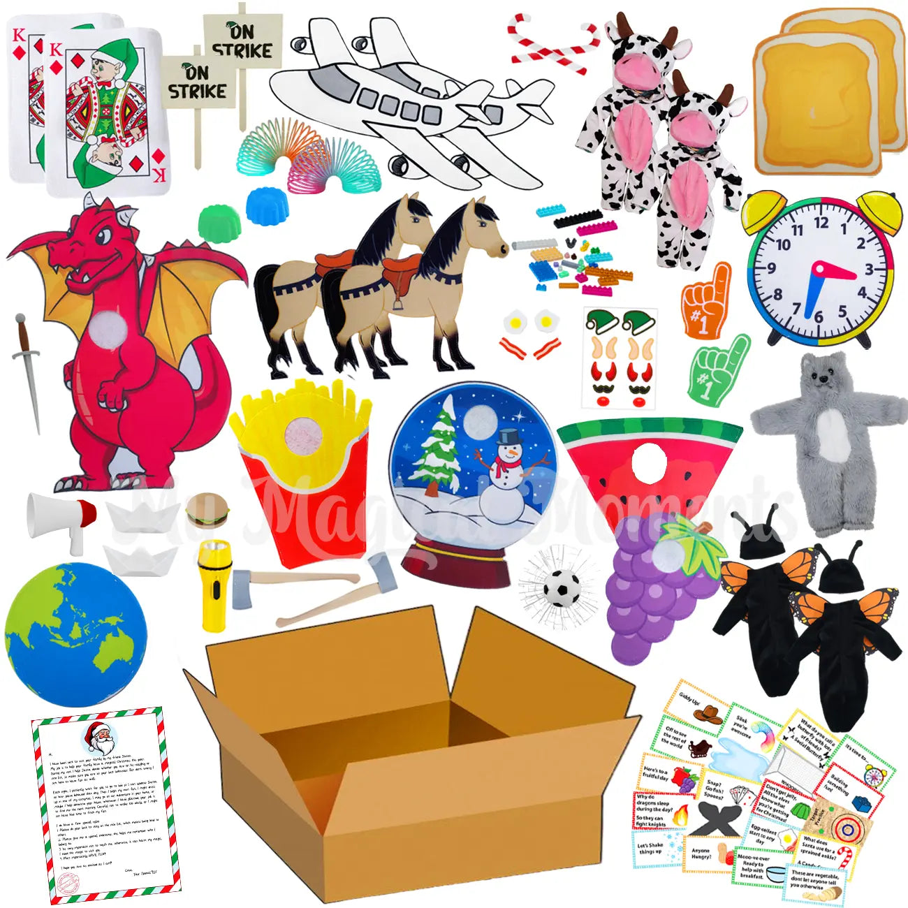 24 Day Elf Kit for Elves Collection of Props & Costumes for 2 elves