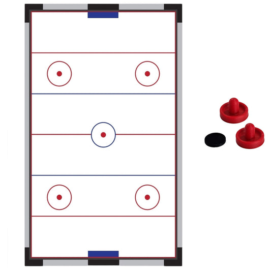 elf air hockey, puck, pusher and table top