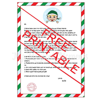 Free printable arrival letter - Boy Blonde Hair elf