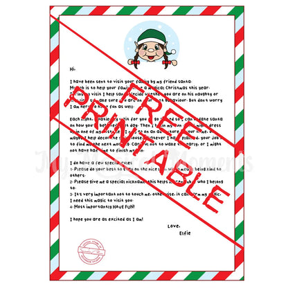 Free printable arrival letter - Girl Brown Hair elf