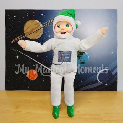 My Elf friends elf wearing an astronaut suit