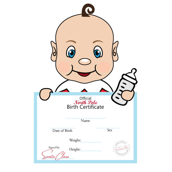 baby elf birth certificate clipart