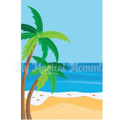 Beach scene printable side 1