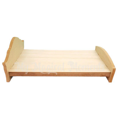 Wooden elf bed side view