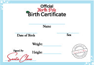blue birth elf certificate