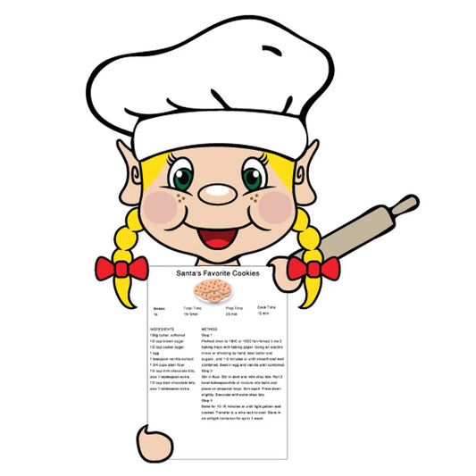 elf dressed as a chef clipart