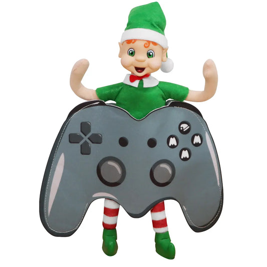 Orange Hair Boy Bendable Elf Friends wearing a game Controller costume
