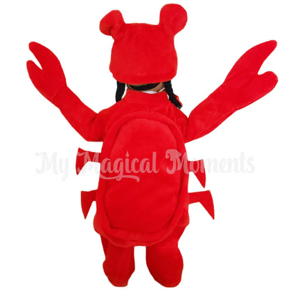 Elf wearing a crab costume Back