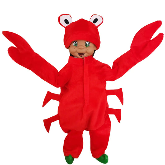 Elf wearing a crab costume