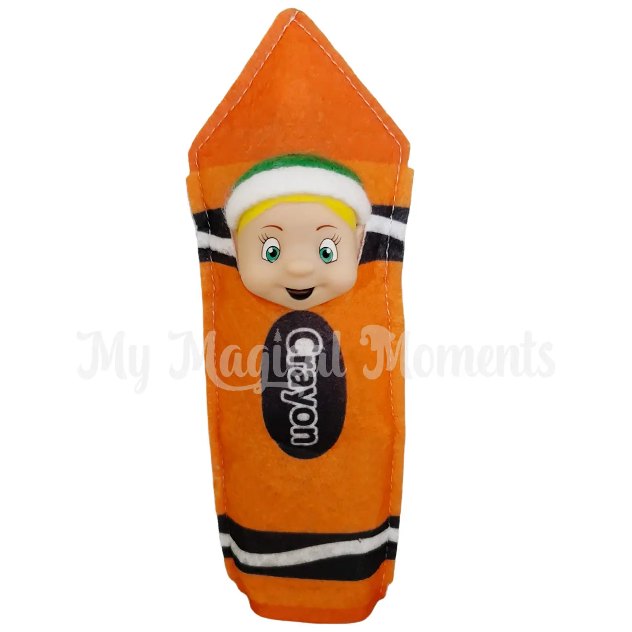 orange crayon elf toddler costume