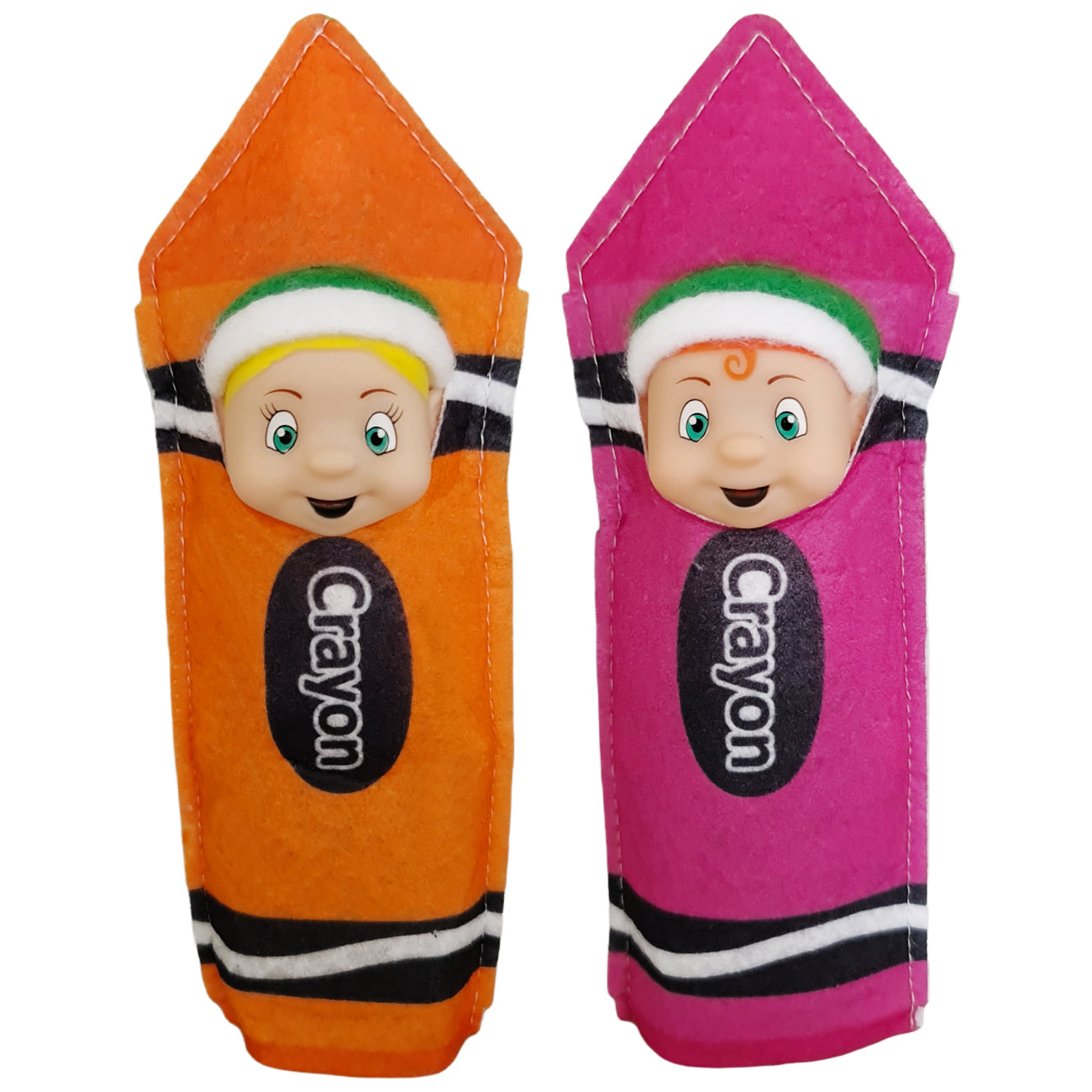 Crayon Elf Toddler Costumes available in orange or purple