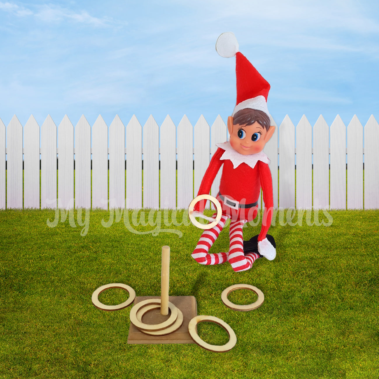 elves behavin badly playing a game of quoits