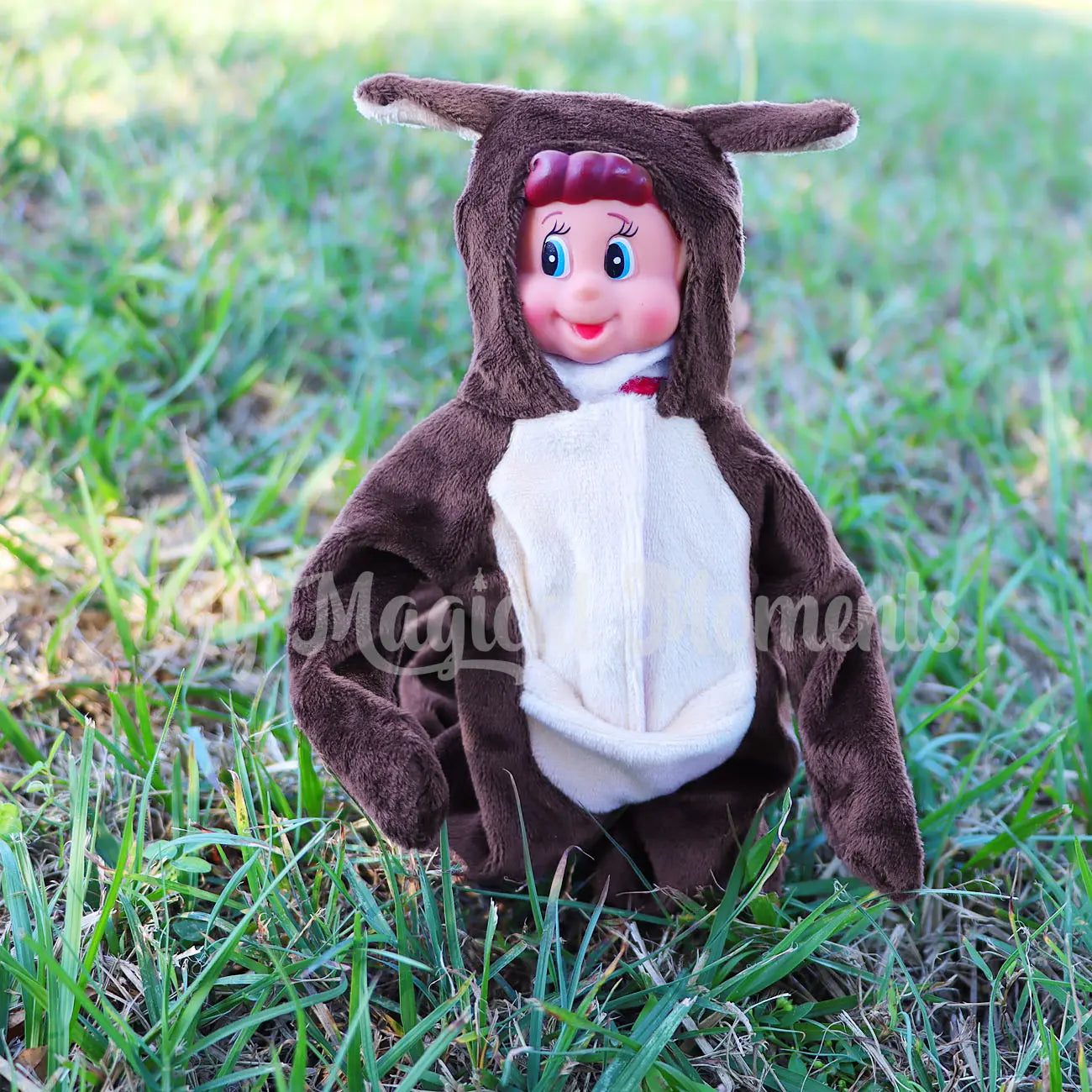 elf wearing a kangaroo outfit