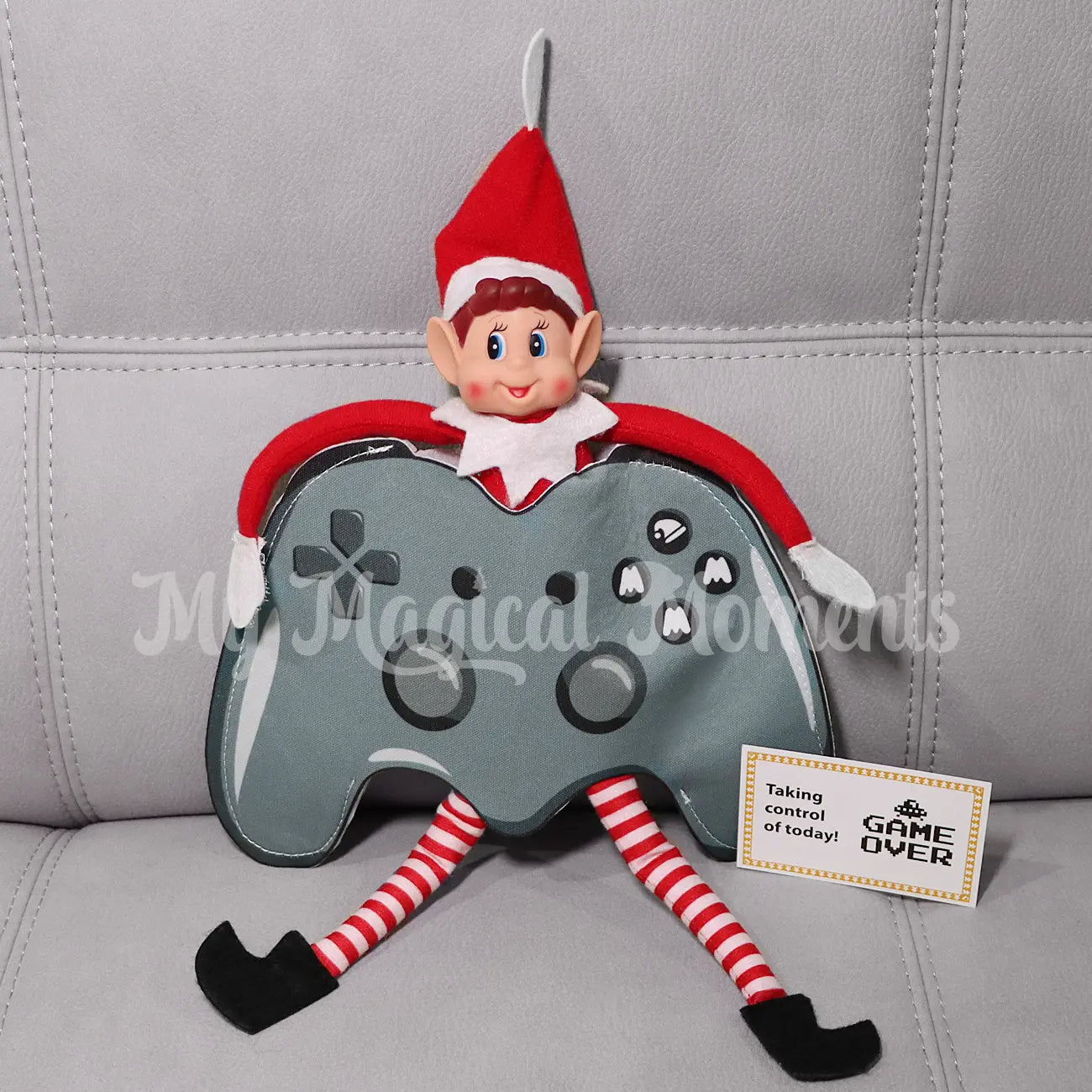 Elves Behavin Badly wearing a game controller costume