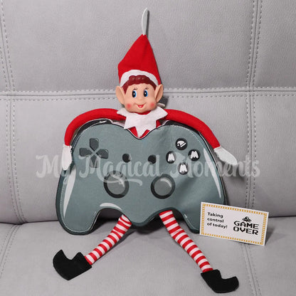 Elves Behavin Badly wearing a game controller costume