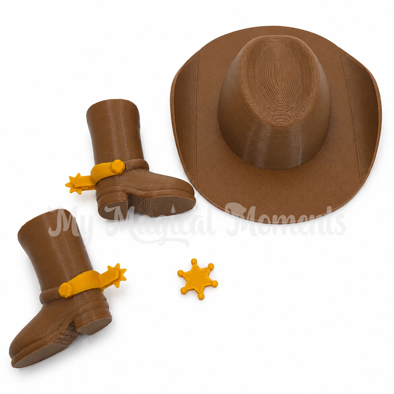 Elf Cowboy Boots, Hat and sheriff badge