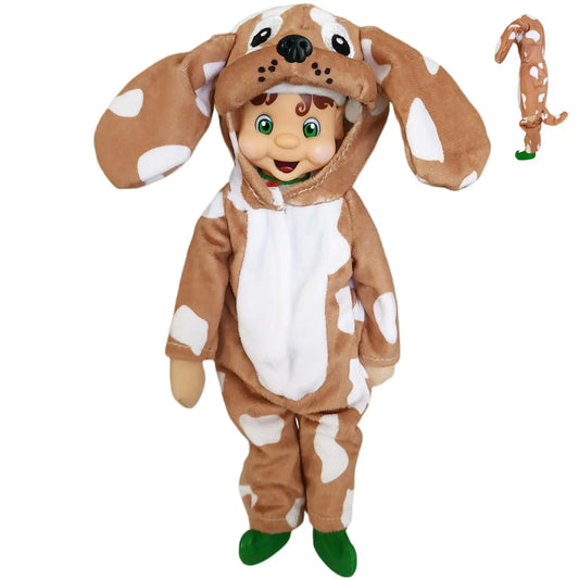 Dog Elf costume worn by My elf friends brown hair boy