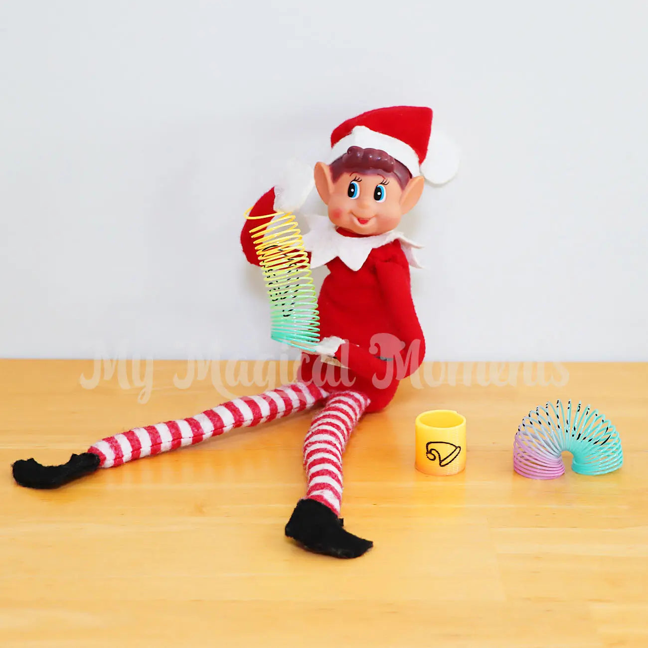 Elf playing with my magical moments slinky