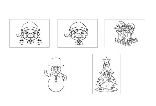 elf sized colouring pages