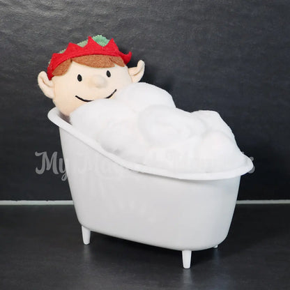 Elf FOr Christmas in  a mini elf tub