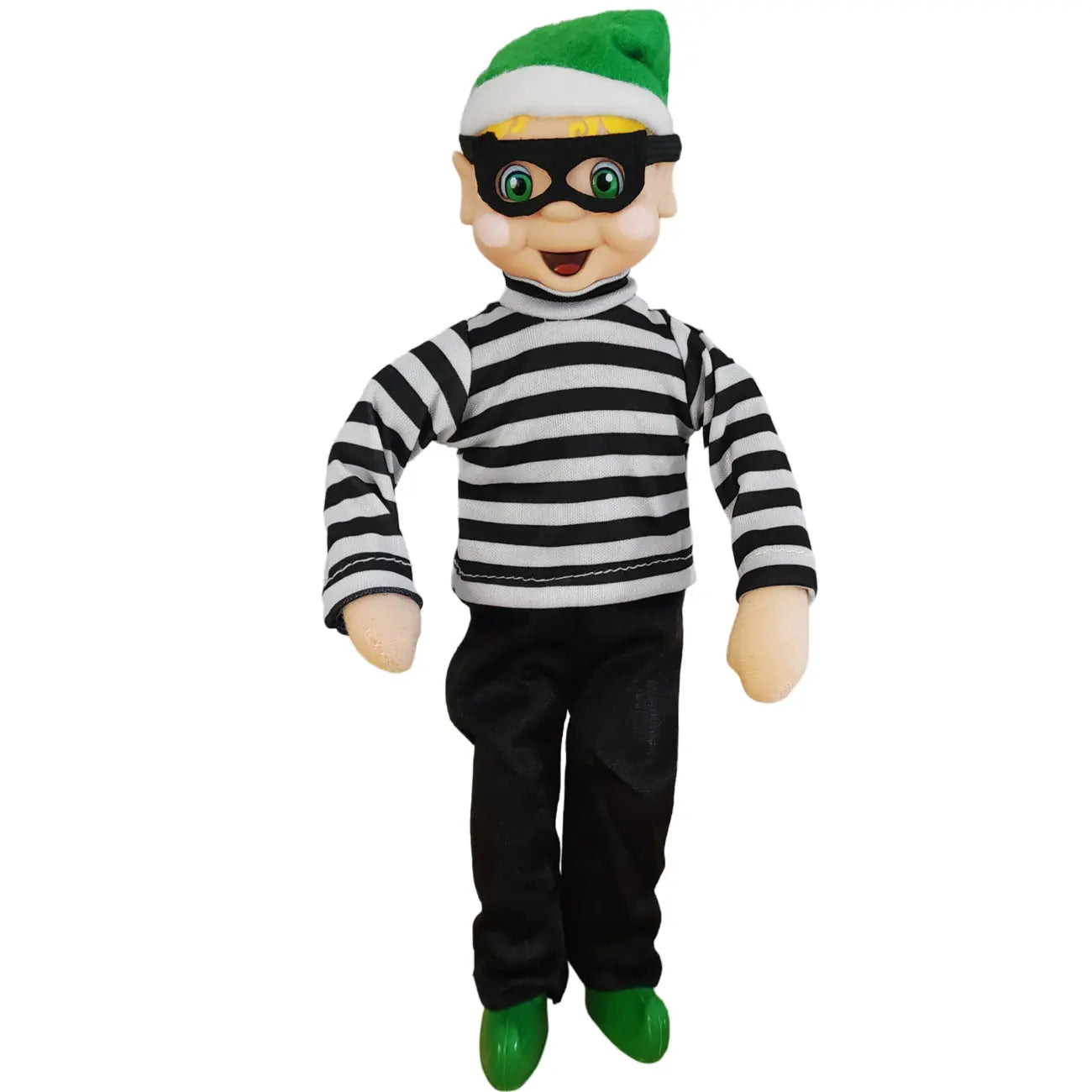 Elf wearing a burglar costume