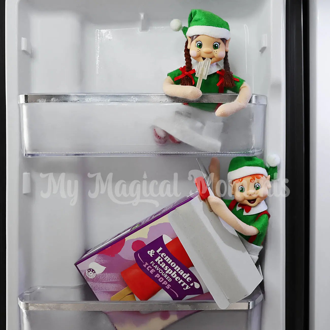 elves in the freezer stealing min ice blocks