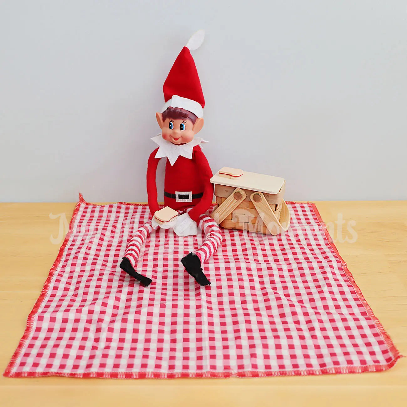 elf having a miniature picnic