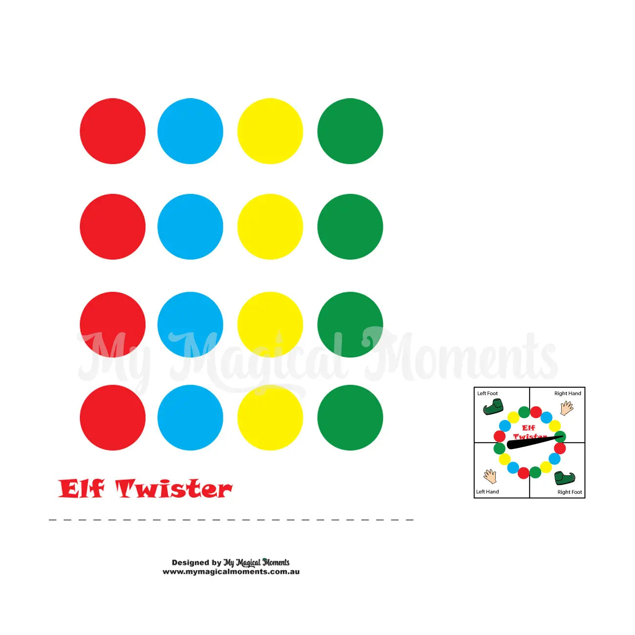 Elf twister spinner & Game