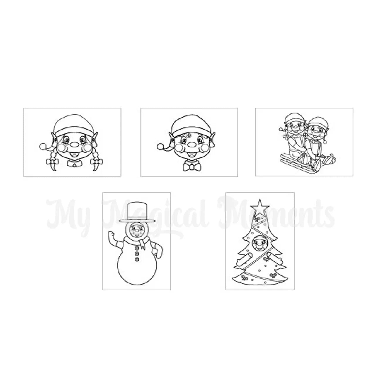 mini elf sized colouring pages