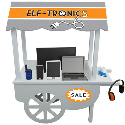 Elf printable electronic store, with miniature laptops, tv, tablets, phones and other electrical goods