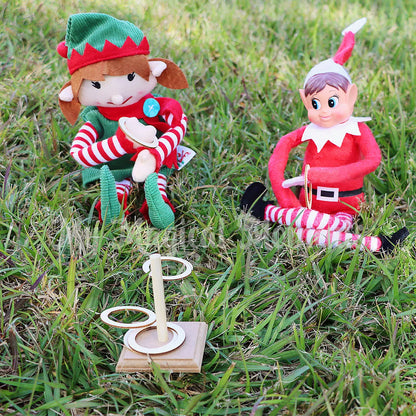 elves playing ring toss Quoits in the garden