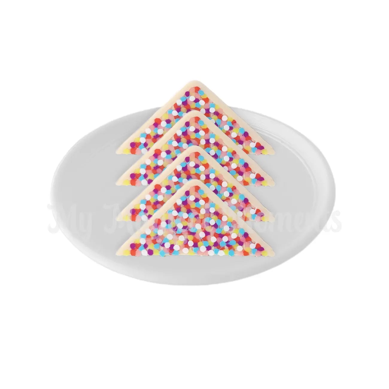 miniature Fairy bread on a plate